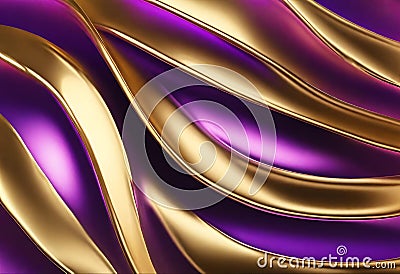 Golden purple gradient luxury abstract background. AI generated Stock Photo