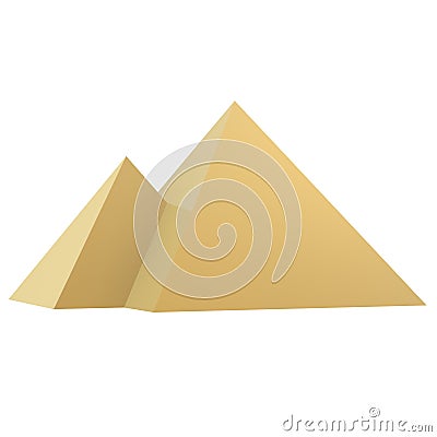 Golden pyramids Stock Photo