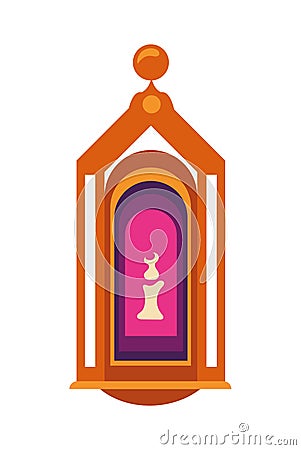 golden ramadan lamp design Vector Illustration