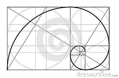 Golden ratio. Cover template. Vector Illustration