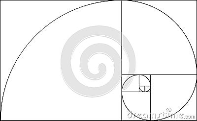 Golden ratio templat Vector Illustration