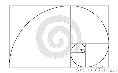 Golden ratio template illustration Cartoon Illustration