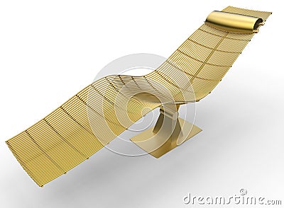 Golden recliner chair Cartoon Illustration