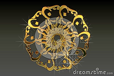 Golden religious symbol Stock Photo