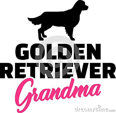Golden Retriever Grandma Vector Illustration