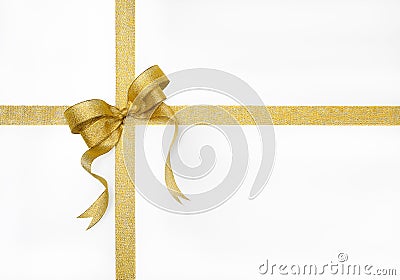 Golden ribbon Stock Photo