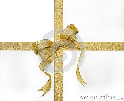 Golden ribbon Stock Photo