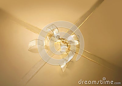 Golden ribbon Stock Photo