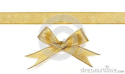 Golden ribbon Stock Photo