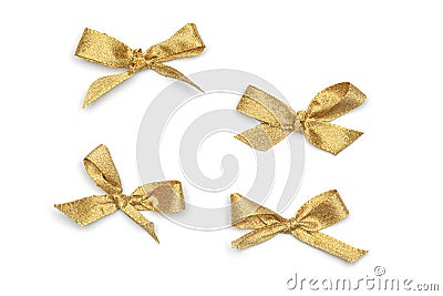 Golden Ribbon Ties Stock Photo