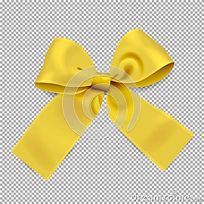Golden ribbon on transparent background Stock Photo