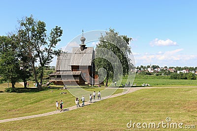 Wooden Church in Suzdal Kremlin. Stock Photo