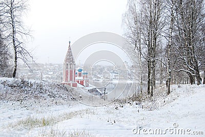 The Golden ring of Russia. Yaroslavl oblast. Tutaev. Kazan Church of the Transfiguration Stock Photo