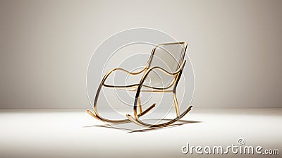 Golden Rocking Chair With Delicate Opacity And Translucency Detailing Stock Photo