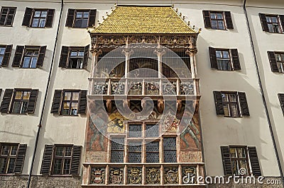 The golden roof of Innsbruck in Austria Stock Photo