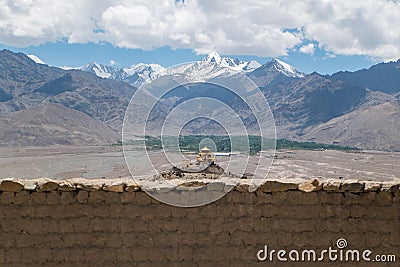 Golden roof monastery in Leh Ladakh. Stock Photo