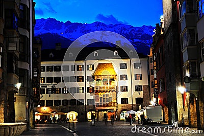 Golden roof museum in evening Stock Photo