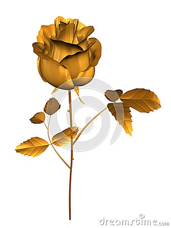 Golden rose Stock Photo