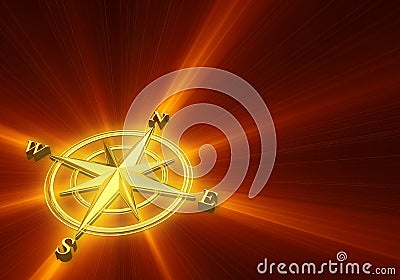 Golden Rose wind background Stock Photo