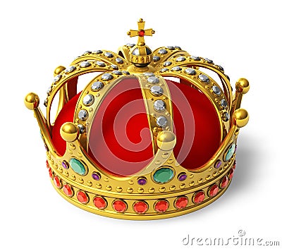 Golden royal crown Stock Photo