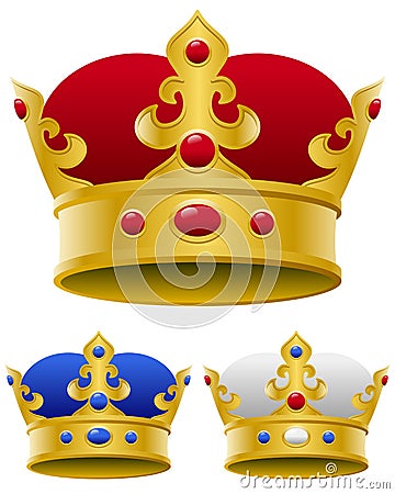 Golden Royal Crown Vector Illustration