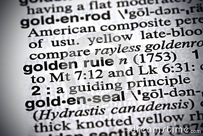 Golden Rule Stock Photo