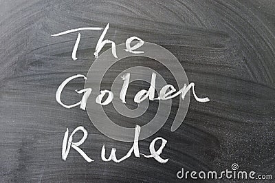 The golden rule Stock Photo