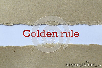 Golden rule Stock Photo