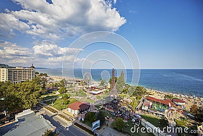 Golden sands Bulgaria 01 September 2023. golden sands resort in Bulgaria Editorial Stock Photo