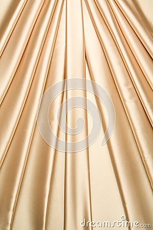 Golden satin curtain pattern Stock Photo