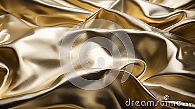 Golden Satin Fashion Background With Unreal Engine Rendering Stock Photo
