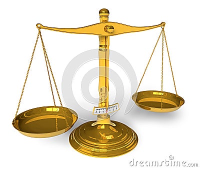 Golden scales Stock Photo