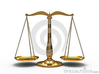 Golden scales justice Stock Photo