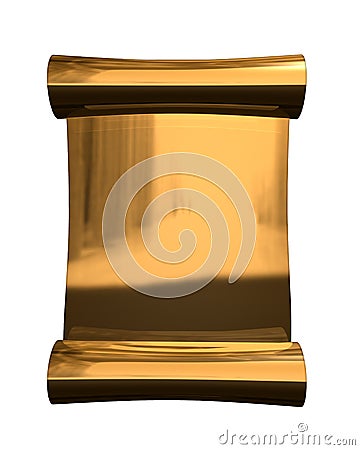 Golden scroll Stock Photo