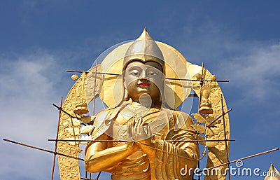 Golden sculpture in amarbayasgalant Monastery in northern Mongolia. Stock Photo