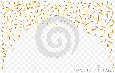 Golden serpentine garland Vector Illustration