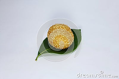 Golden sesame balls Stock Photo