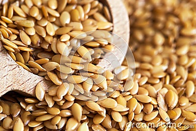 Golden sesame seeds Stock Photo