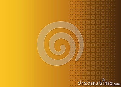 Golden shade dot halftone background Vector Illustration