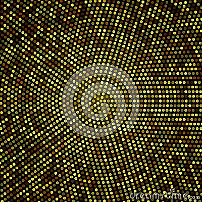 Golden shimmery background with shiny gold and black sequins. Shiny techno background. Club screen with shiny sequins. Stock Photo