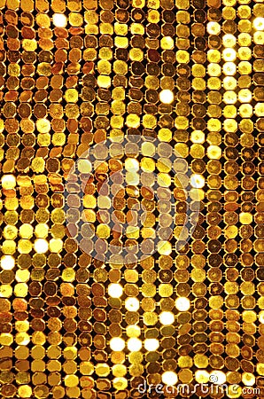 Golden Shining Mesh Stock Photo