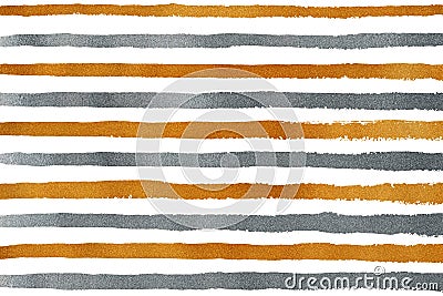 Golden and silver grunge stripe pattern. Stock Photo