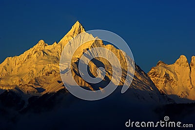 Golden Snow Mountain of Meiliï¼ŒChina Stock Photo