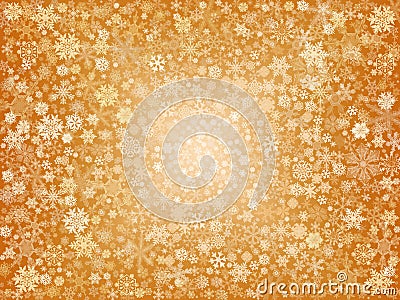 Golden snowflakes Stock Photo