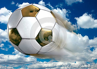 Golden Soccer Ball Stock Photo