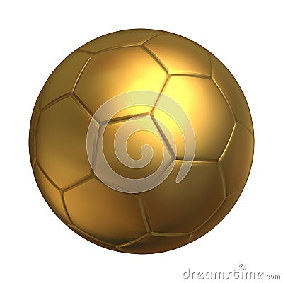 Golden soccer ball Stock Photo