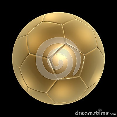 Golden soccerball Stock Photo