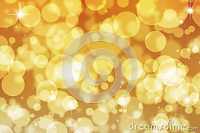 Golden Sparkle Lights Background Stock Photo