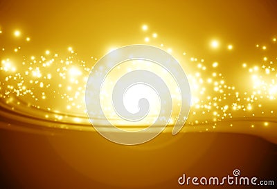 Golden sparkling background Stock Photo