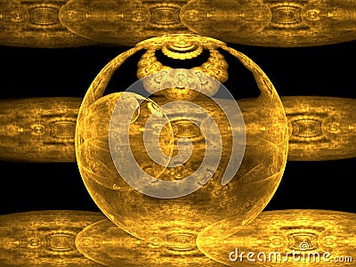Golden Sphere Stock Photo